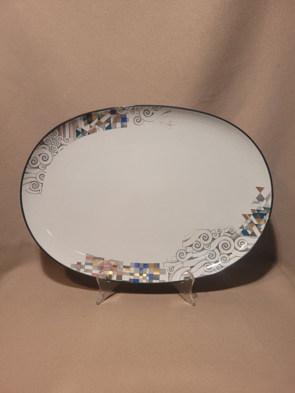 Noritake Aspiration 8447 Medium Oval Serving Platter (14") NEW